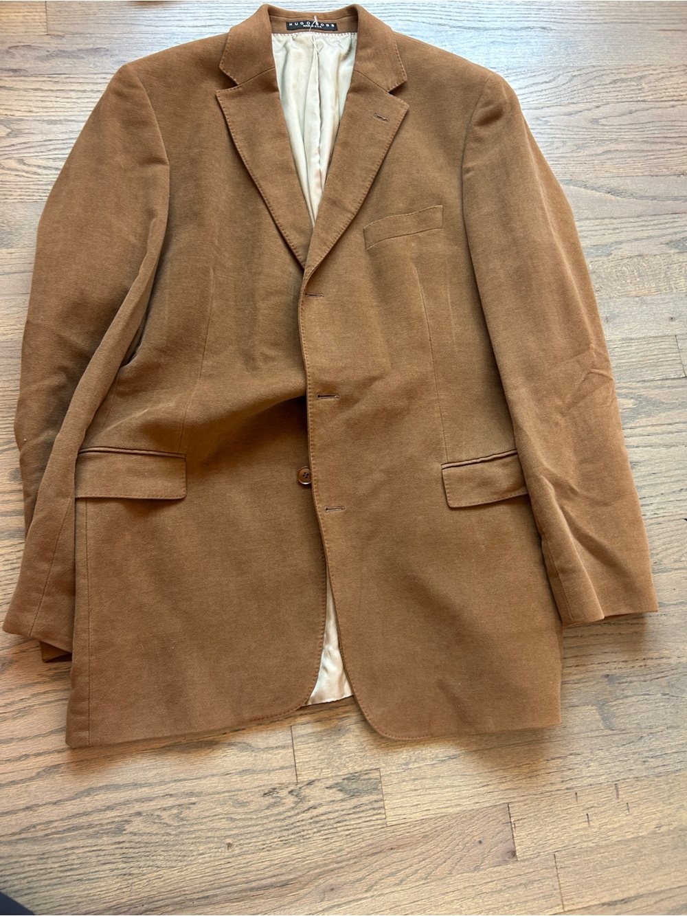 Hugo Boss Blazer beige tan cotton blazer oversize fit vintage